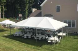 20'Wx30'Lx12'H white frame tent canopy